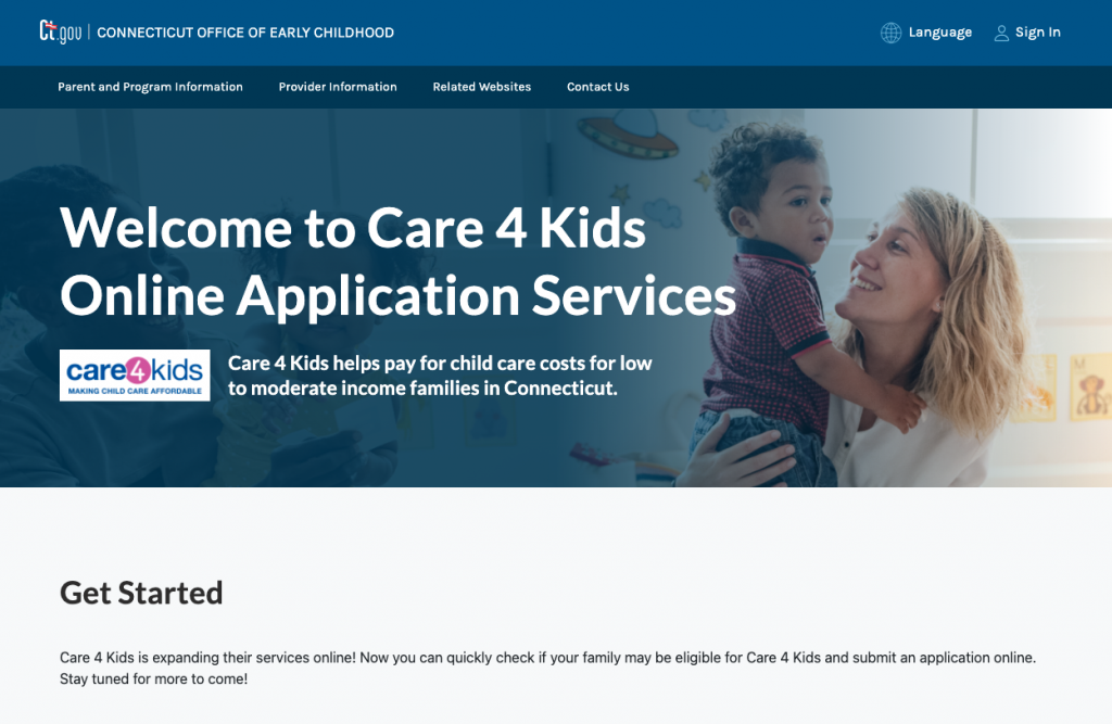 Care 4 Kids - Connecticut Office of Early Childhood